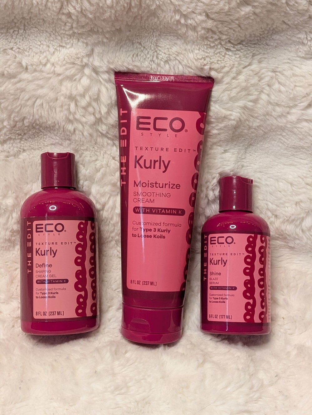 ECO Style Kurly Texture Edit Styling 3 Piece Set